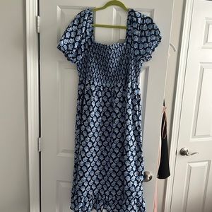 Jcrew puff sleeve midi dress size XL NWT